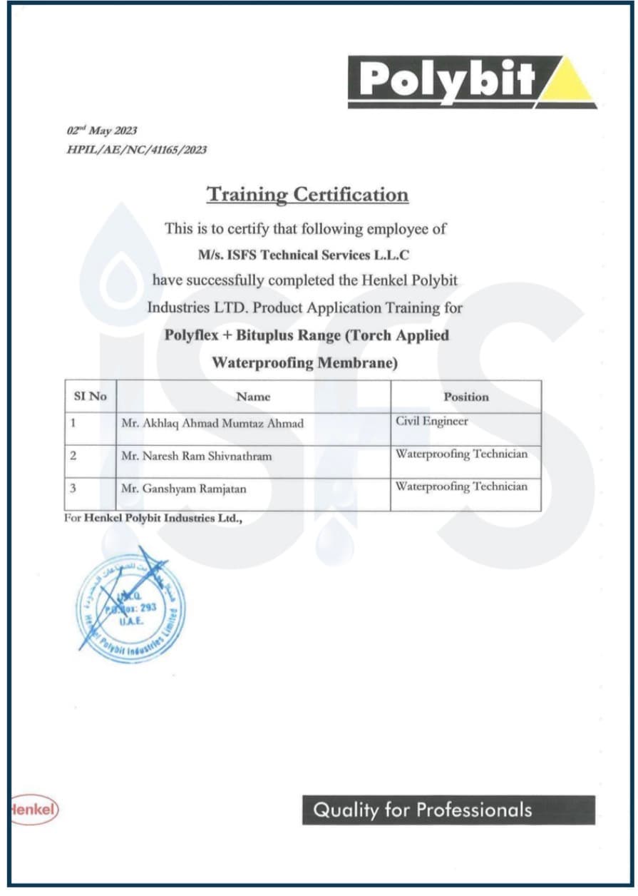 ISFS Applicator Certificate 5